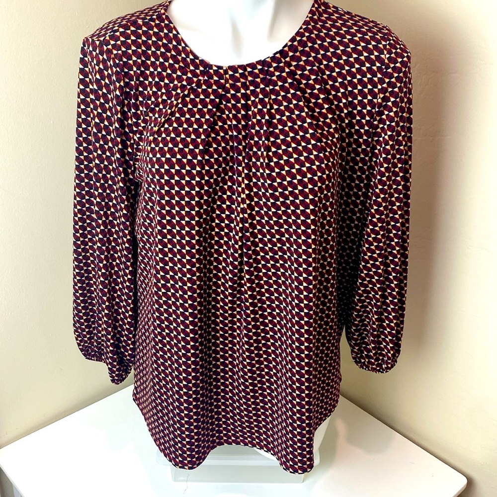 Adrianna Papell Geometric Blouse